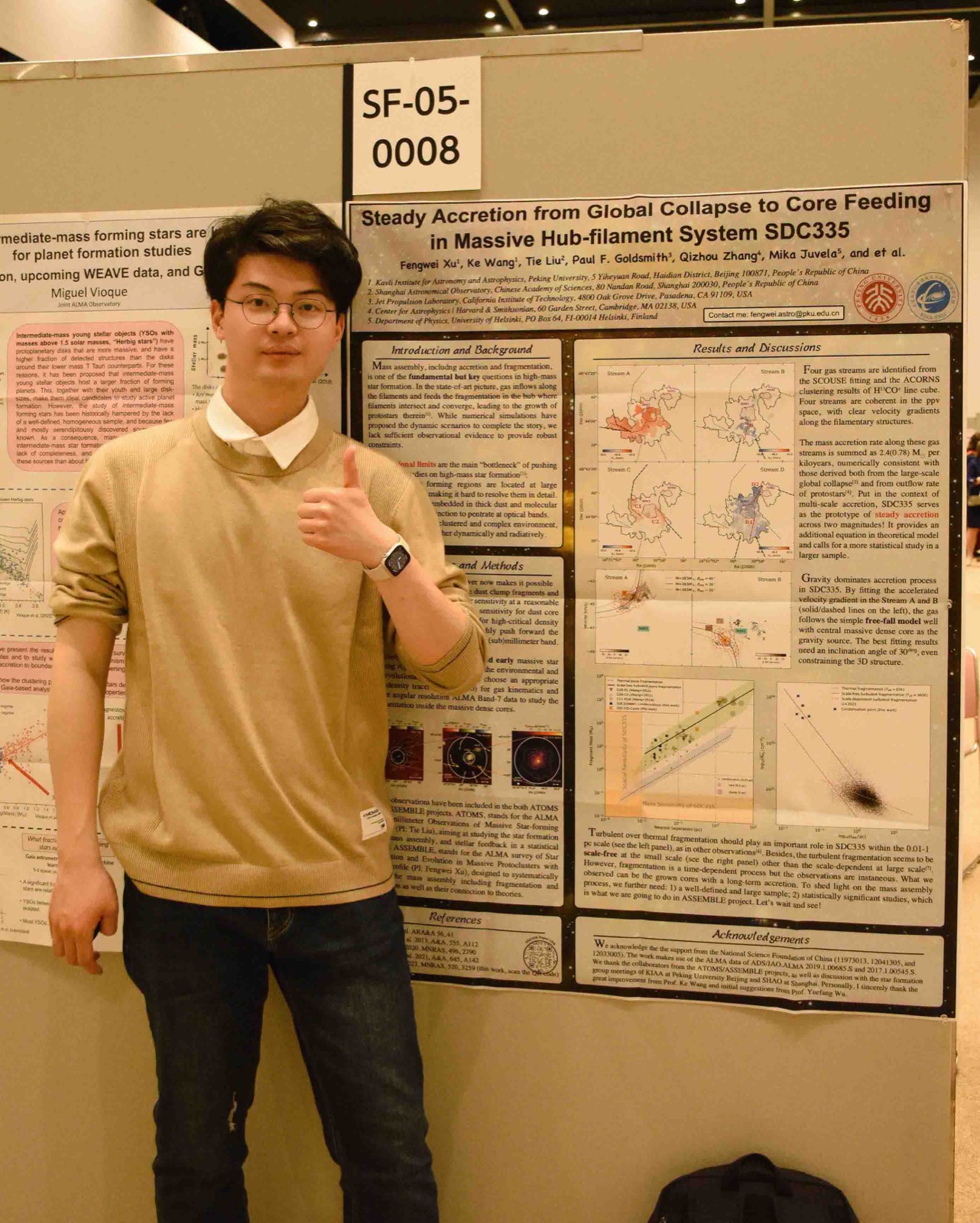Fengwei Xu presenting the SDC335 poster at Protostars and Planets VII