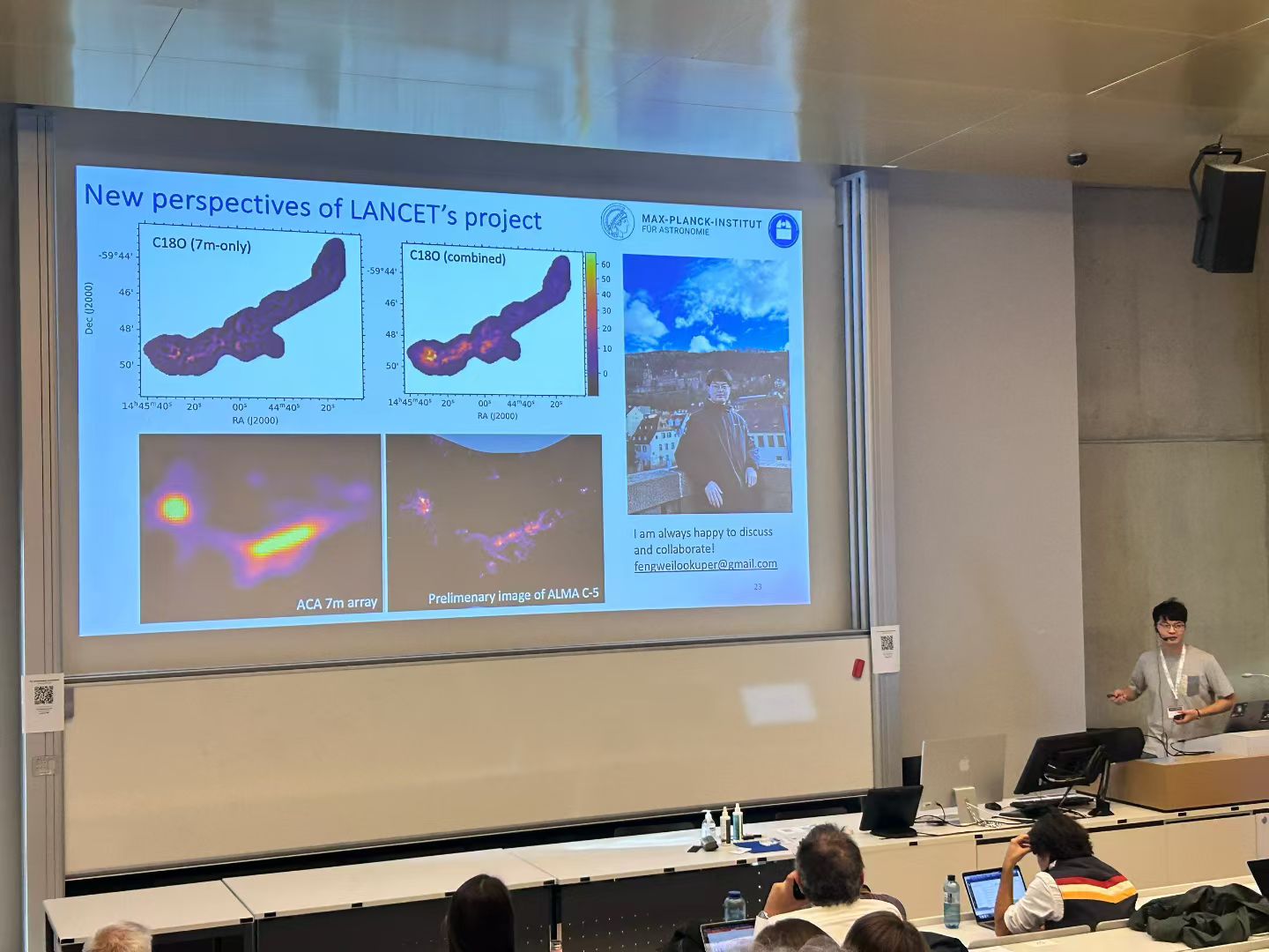 Fengwei Xu presenting results on massive protocluster formation at Stellar Origins 2025 in Vienna
