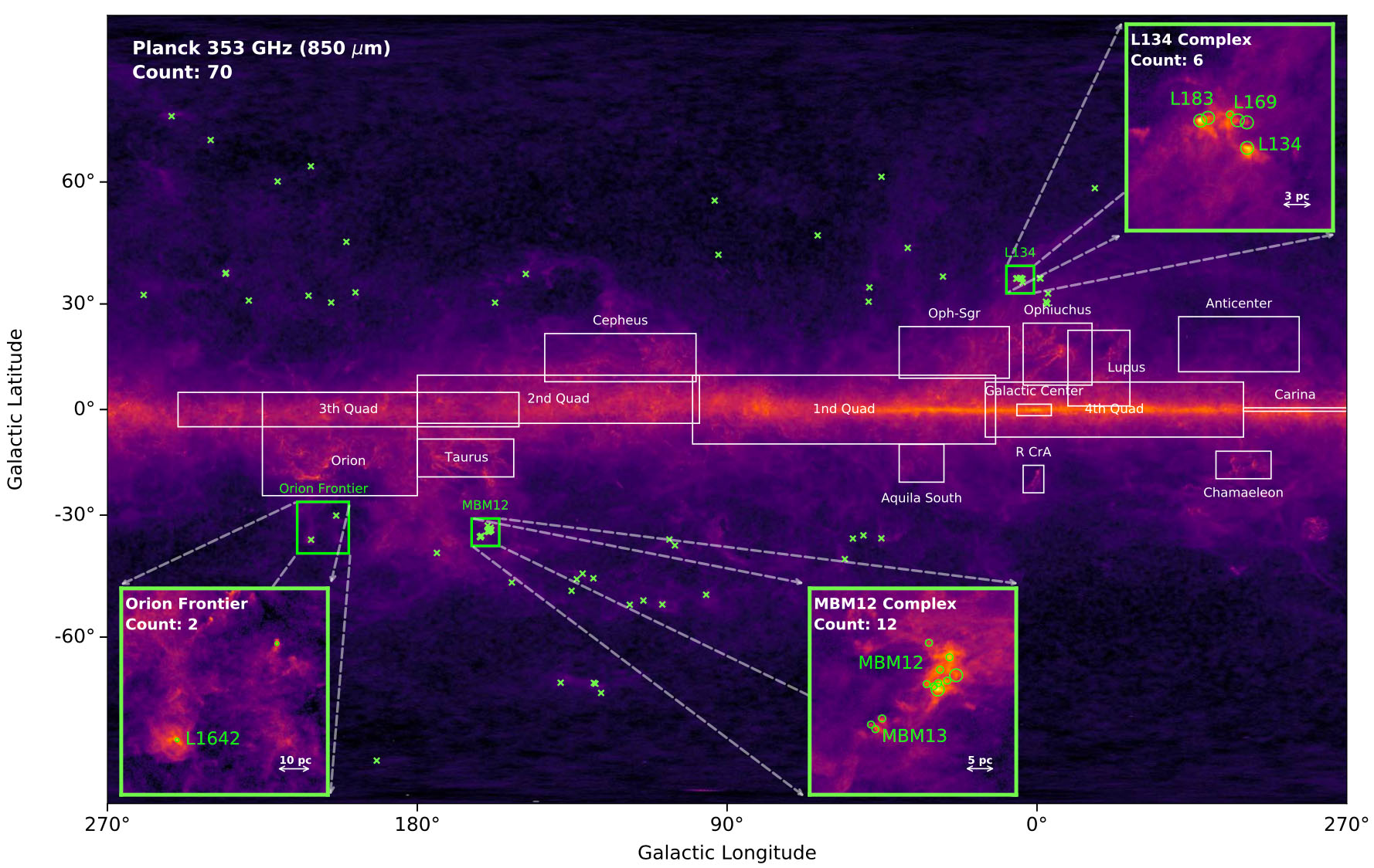 Northern-sky distribution of high-latitude Planck Galactic Cold Clumps